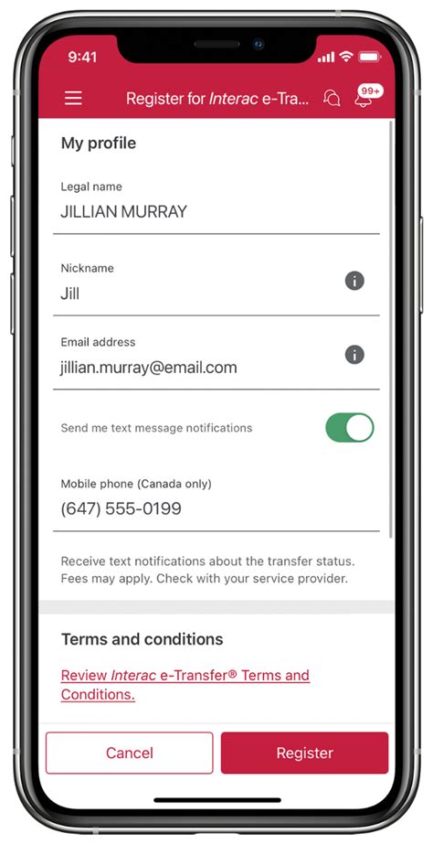 interac e transfer international
